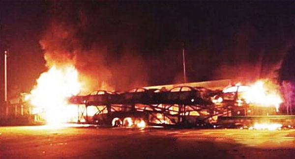 鋰電池事故現場